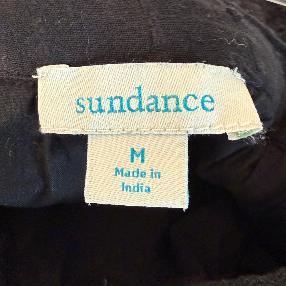 Sundance Greer Black Swiss Dot Embroidered Maxi Cotton Medium Bohemian - Picture 4 of 10
